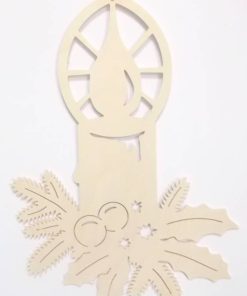 Fensterbild Kerze mit Zweigen groß