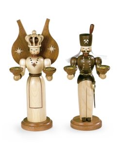 Kerzenhalter Engel und Bergmann