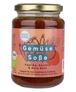 Bio GemüseSoße mit Paprika, Karotte und Rote Bete, geeignet für eine histaminarm
