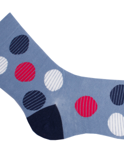 Socken weiter Bund Big Dots Blau, 39-42