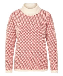 “Green Life” 100 % Organic Cotton Struktur-Pullover rot Größe XXL