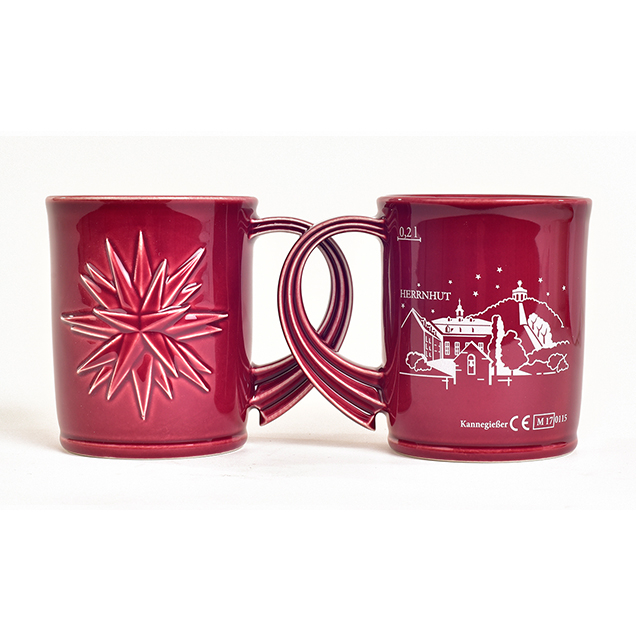Herrnhuter Weihnachtstasse mit Stadtsilhouette