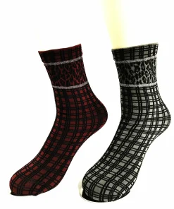 2 P. Fashion-Soxx Socks Bordeaux-Grau, OS