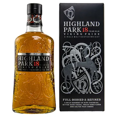 Highland Park, Single Malt Scotch Whisky, Viking Pride, 18 Years, 43 % Vol., 0,7 l Geschenkpackung – Bild 2