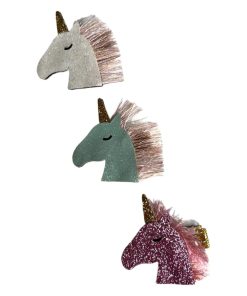 Haarspange, Einhornkopf Glitzer