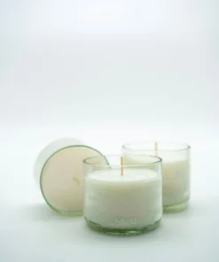 MaBe® Glasfaktur | Rapswachs Kerze upcycling in transparenten Weinflaschenunterteil