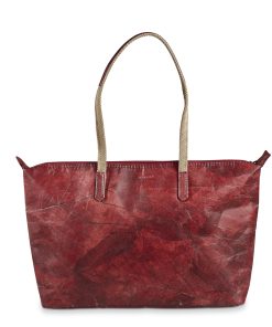 SHOP LEAF in der Farbe POPPY RED – Vegane Handtasche