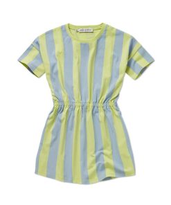 Kleid mit Blockstreifendruck, Yellow Blue