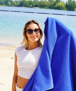 Strandhandtuch XL aus 100% Baumwolle • 145×200 cm Farbe: Azurblau