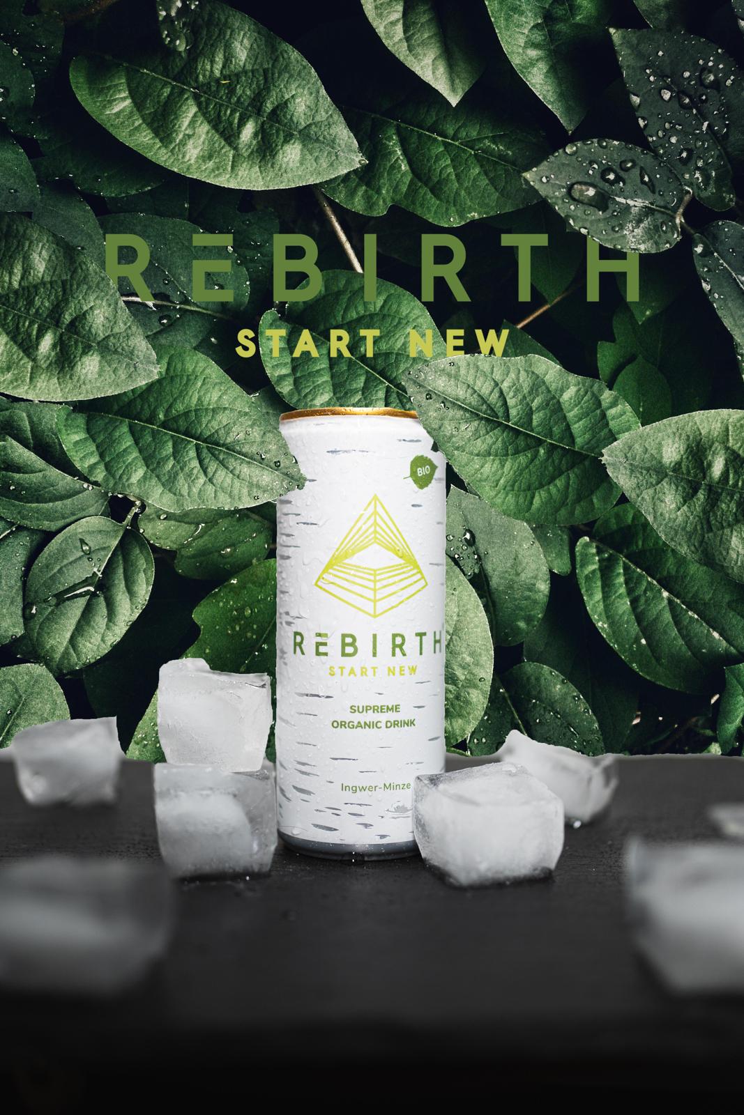 Rebirth Start New – Organic Energy Drink Ingwer-Minze 1 Tray – Inhalt: 24 x 250 ml – Bild 2