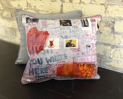 Kissen “Müzük=Hayat”/ Musik=Leben – 40 x 40 GRAU