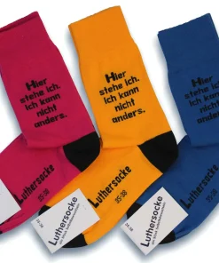 Luthersocken Deutsch Kraftblau, 39-42