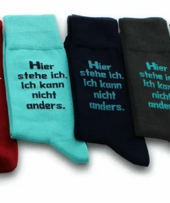 Luthersocken Deutsch Türkis/N-Blau, 39-42